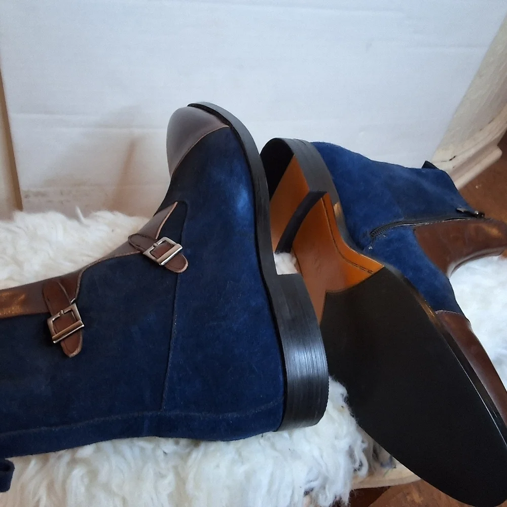 Unbranded Double Monk Strap Ankle Boots European Style 45 11.5-12